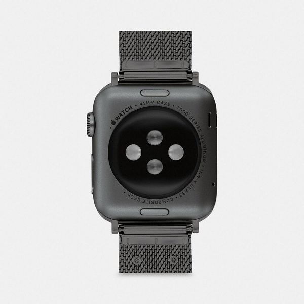 Dámské Watch Strap Coach Apple 42 Mm And 44 Mm Černé | 6875041-CZ