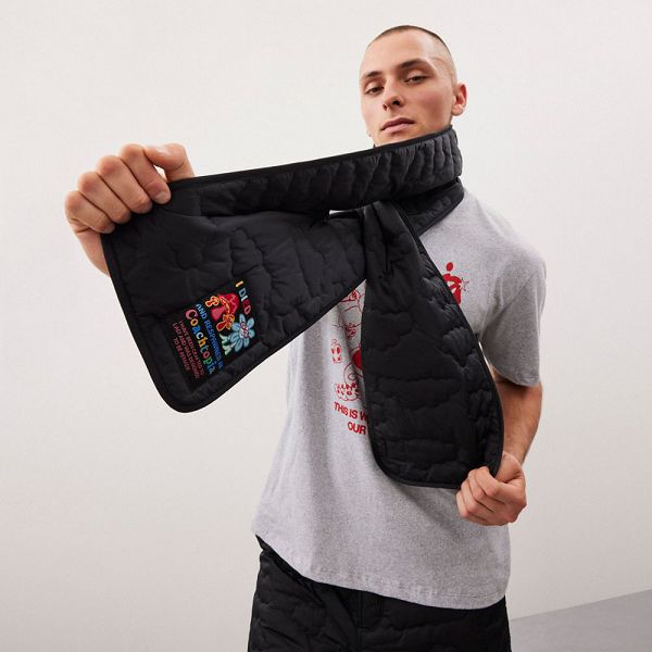 Dámské Šátek Coach Loop With Cloud Quilting Černé | 1468579-CZ