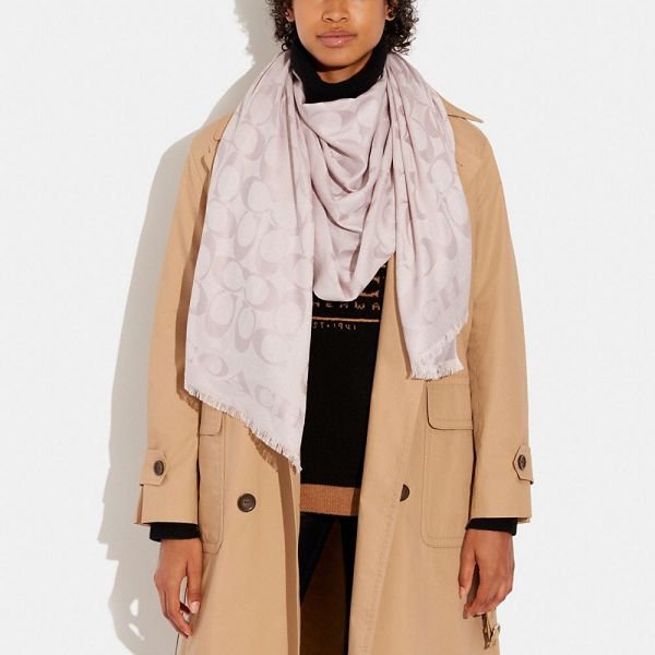 Dámské Šátek Coach Signature Stole Růžové | 5740691-CZ