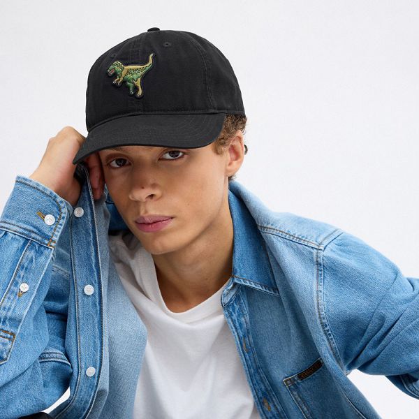 Pánské Baseball Caps Coach Rexy Patch Černé | 0654327-CZ