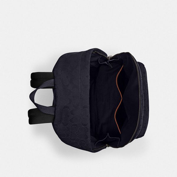 Pánské Batoh Coach Hall In Signature Jacquard Tmavě Blankyt | 5369871-CZ