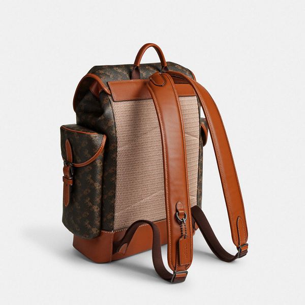 Pánské Batoh Coach Hitch With Horse And Carriage Print Hnědé | 4796032-CZ