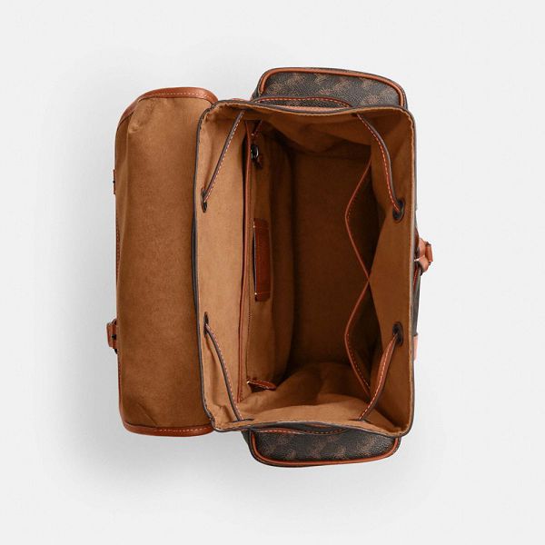 Pánské Batoh Coach Hitch With Horse And Carriage Print Hnědé | 4796032-CZ