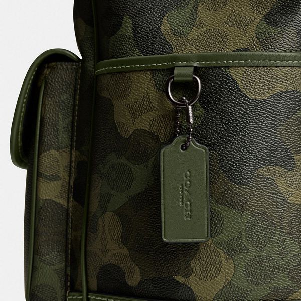 Pánské Batoh Coach League Flap In Signature Camo Print Maskáčové | 3206897-CZ