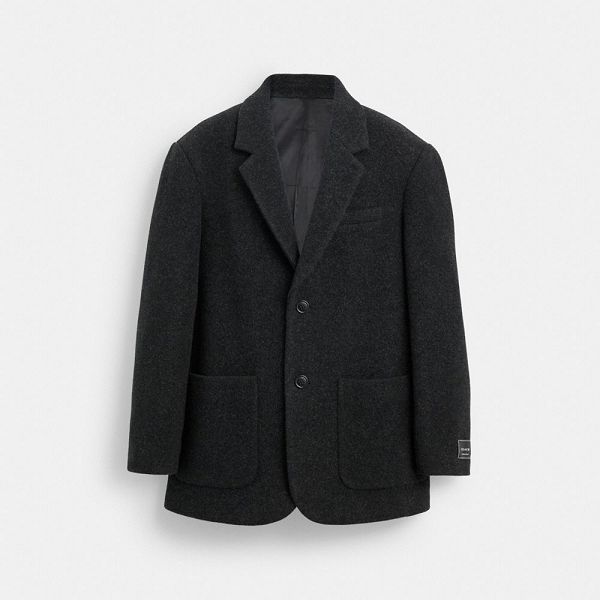 Pánské Blejzr Coach Relaxed Wool Šedé | 6873924-CZ