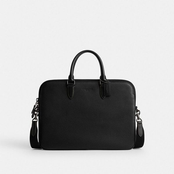 Pánské Briefcase Coach Gotham Slim Briefcase Černé | 4725136-CZ