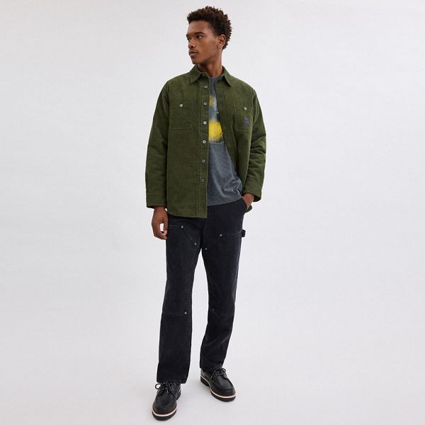 Pánské Bunda Coach Corduroy Shirt Olivy Zelené Zelene | 0675384-CZ