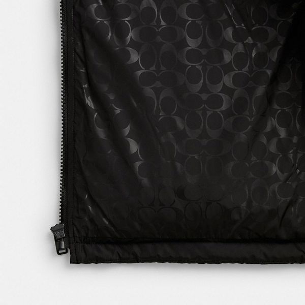Pánské Bunda Coach Down Puffer In Recycled Polyester Černé | 5902867-CZ