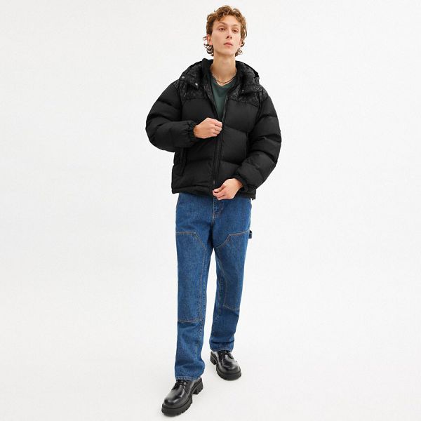 Pánské Bunda Coach Down Puffer In Recycled Polyester Černé | 5902867-CZ