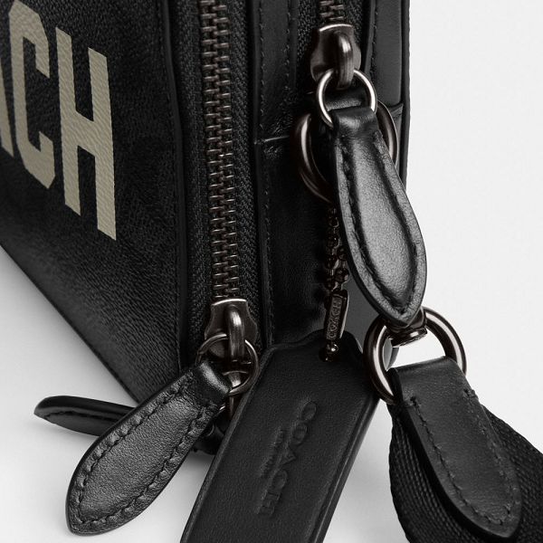 Pánské Crossbody Kabelka Coach Charter 19 In Signature Canvas With Graphic Šedé Viacfarebný | 7056921-CZ