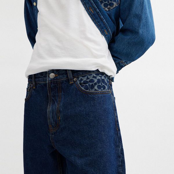 Pánské Džíny Coach Tapered Blankyt Světle Modré | 7542691-CZ