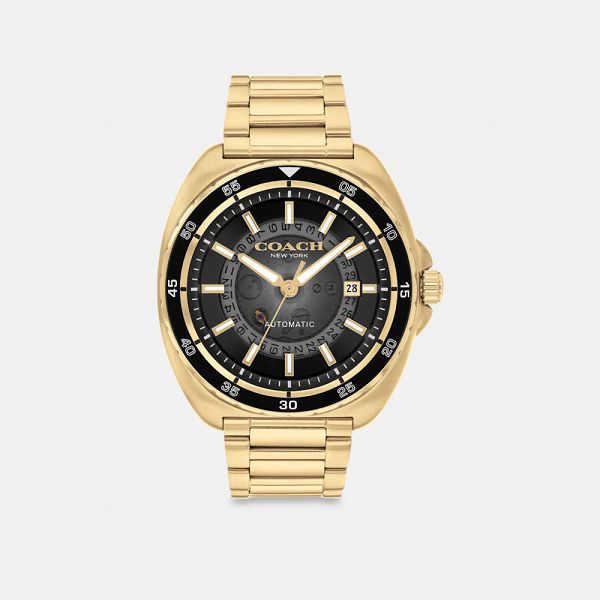 Pánské Hodinky Coach Charter Automatic 44 Mm Zlaté | 8794561-CZ