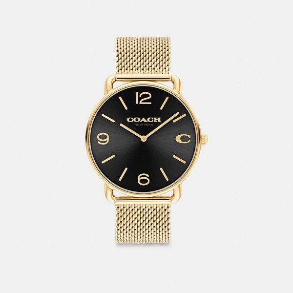 Pánské Hodinky Coach Elliot 41 Mm Zlaté Černé | 4192568-CZ