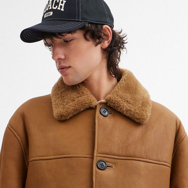 Pánské Kabáty Coach Classic Shearling Hnědé | 1694027-CZ