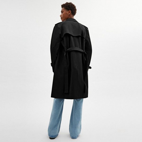 Pánské Kabáty Coach Relaxed Trench Černé | 2315840-CZ