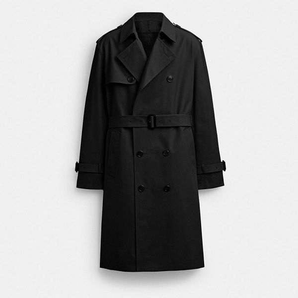 Pánské Kabáty Coach Relaxed Trench Černé | 2315840-CZ
