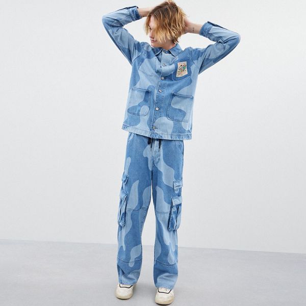 Pánské Kalhoty Coach Cargo With Wavy Wash Blankyt | 3048975-CZ