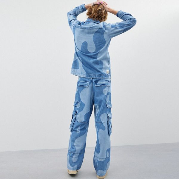 Pánské Kalhoty Coach Cargo With Wavy Wash Blankyt | 3048975-CZ