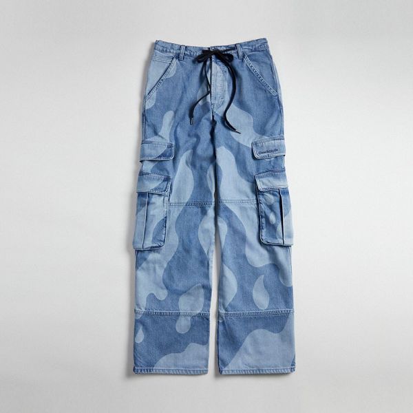 Pánské Kalhoty Coach Cargo With Wavy Wash Blankyt | 3048975-CZ
