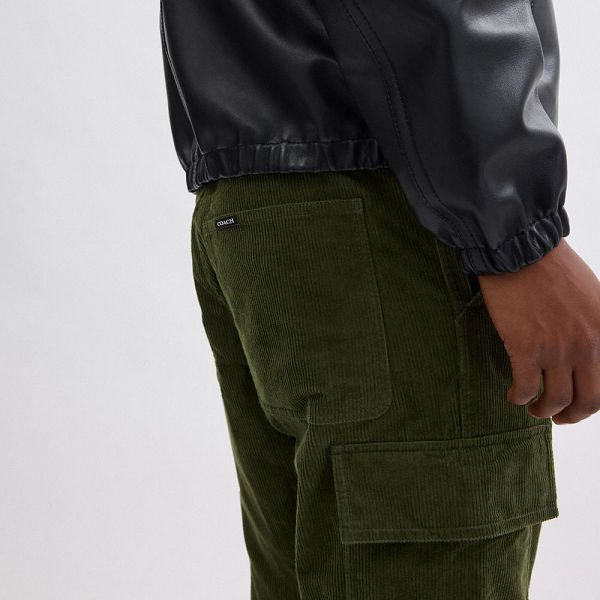 Pánské Kalhoty Coach Corduroy Cargo Olivy Zelené Zelene | 2680593-CZ