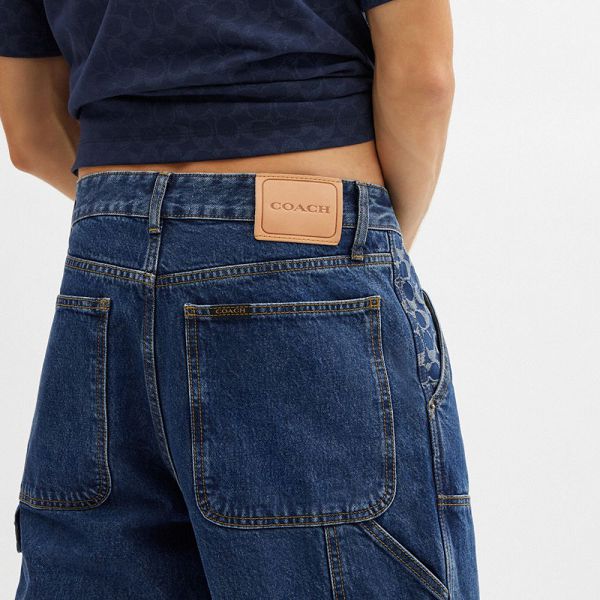 Pánské Kalhoty Coach Denim Carpenter Blankyt Světle Modré | 1860793-CZ