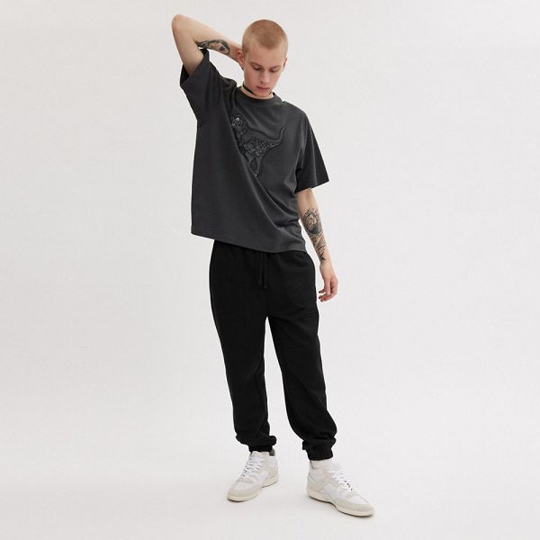 Pánské Kalhoty Jogger Coach Essential Solid Černé | 5481203-CZ