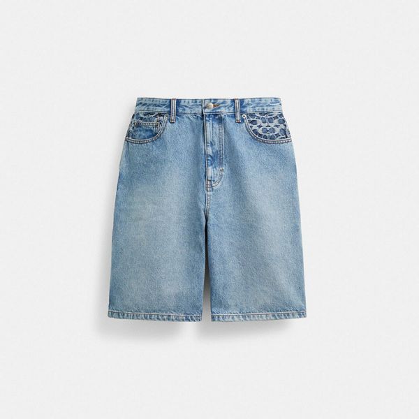 Pánské Kraťasy Coach Denim Blankyt Světle Modré | 9260813-CZ