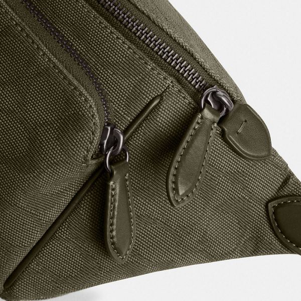 Pánské Ledvinka Coach League In Signature Canvas Jacquard Zelene | 3156029-CZ