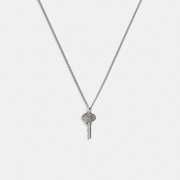 Pánské Náhrdelník Coach Sterling Key Pendant Stříbrné | 2807543-CZ