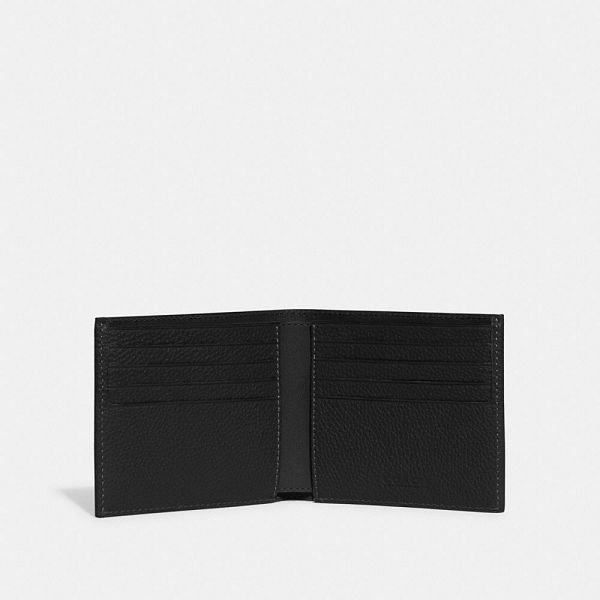 Pánské Peněženka Coach Double Billfold Černé | 2104378-CZ