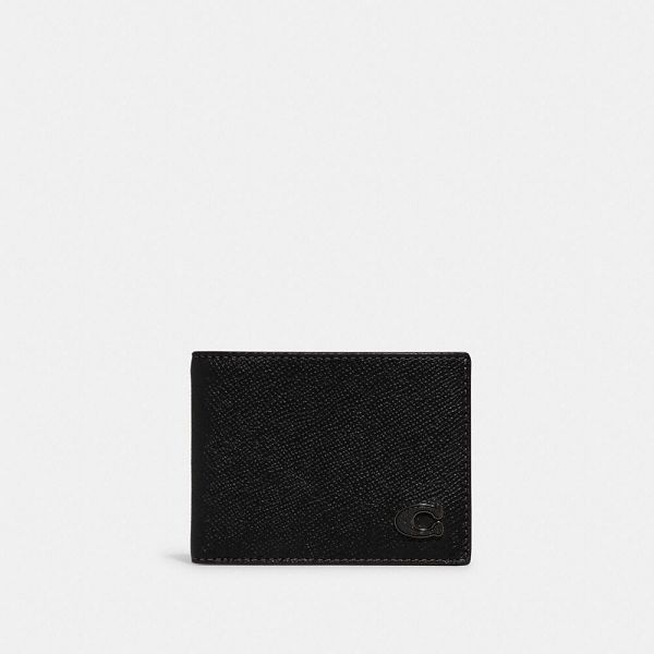 Pánské Peněženka Coach Slim Billfold Černé | 0725813-CZ