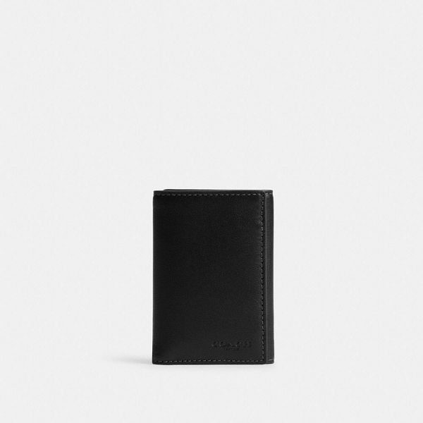 Pánské Peněženka Coach Trifold Černé | 7653804-CZ