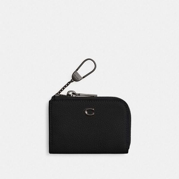 Pánské Pouzdro Na Karty Coach L Zip Key Černé | 8607951-CZ