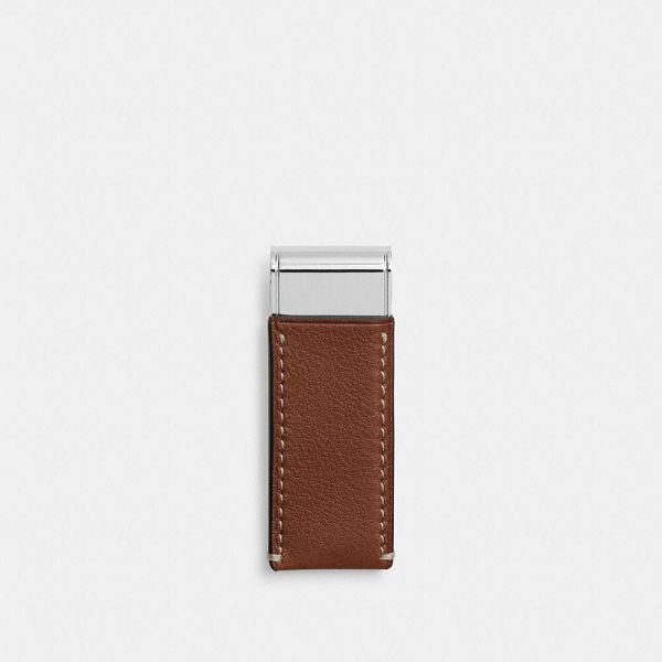 Pánské Pouzdro Na Karty Coach Money Clip Hnědé | 5074286-CZ
