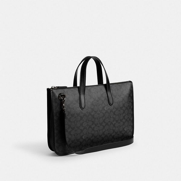 Pánské Pracovní Taška Coach Isaac In Signature Canvas Šedé | 1268407-CZ