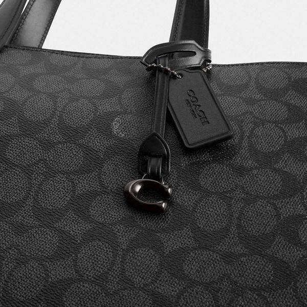 Pánské Pracovní Taška Coach Isaac In Signature Canvas Šedé | 1268407-CZ