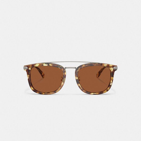 Pánské Sluneční Brýle Coach Wrap Around Hangtag Browbar Oranžové | 5167280-CZ