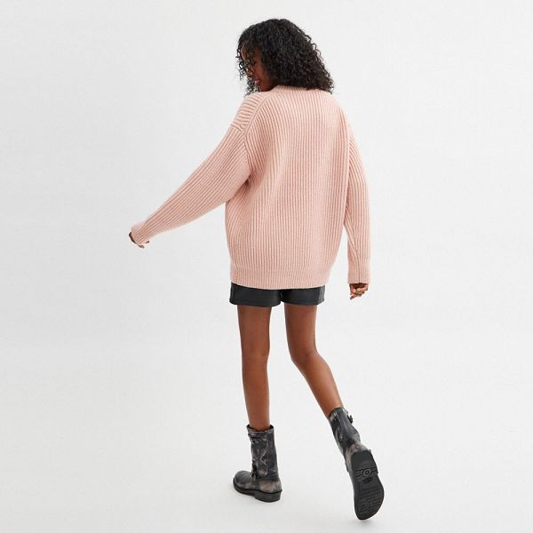 Pánské Svetr Coach Crewneck Bow In Recycled Wool Růžové | 8390167-CZ