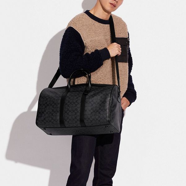 Pánské Taška Duffle Coach Gotham In Signature Canvas Černé Šedé | 6247105-CZ