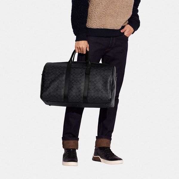 Pánské Taška Duffle Coach Gotham In Signature Canvas Černé Šedé | 6247105-CZ