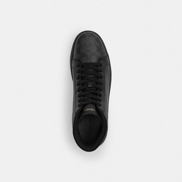 Pánské Tenisky Coach High Line High Top In Signature Canvas Šedé Černé | 9350146-CZ