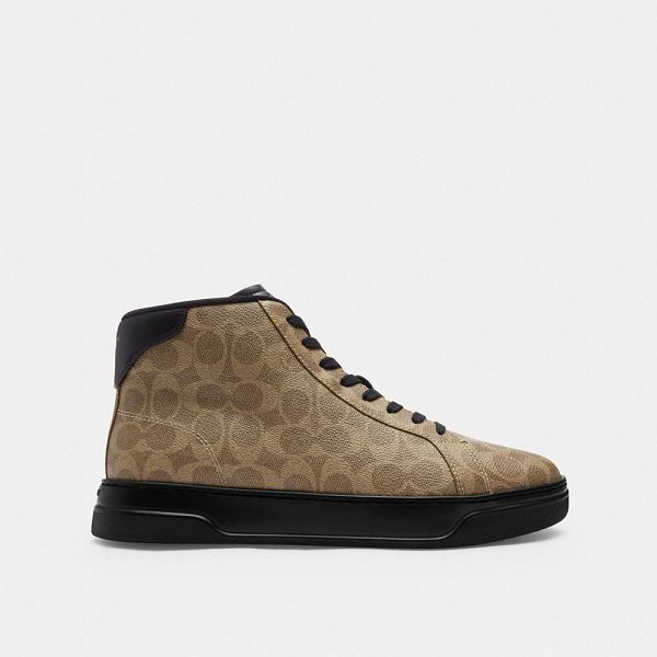 Pánské Tenisky Coach High Line High Top In Signature Canvas Hnědožlutý Černé | 4127089-CZ