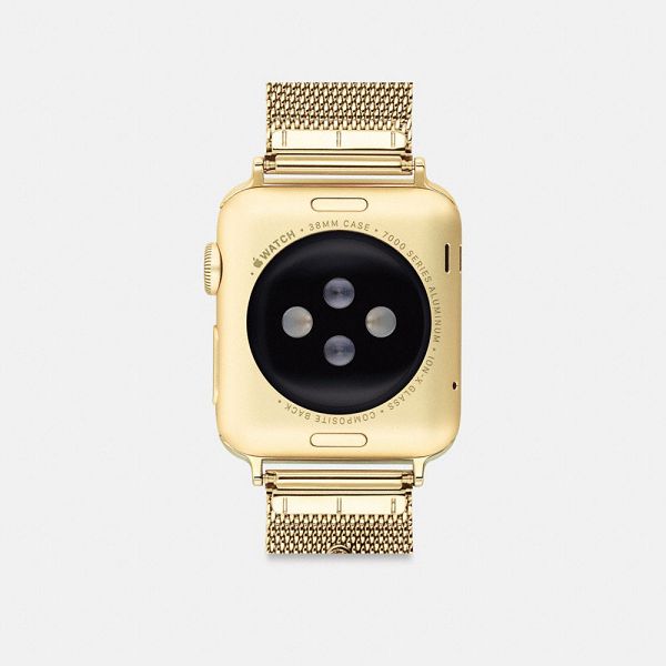 Pánské Watch Strap Coach Apple 38 Mm 40 Mm And 41 Mm Zlaté | 0592438-CZ
