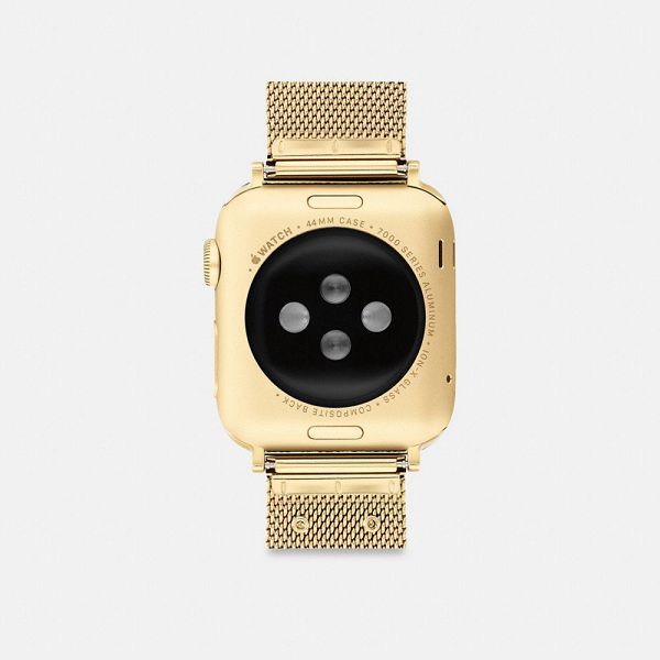 Pánské Watch Strap Coach Apple 42 Mm And 44 Mm Zlaté | 2540719-CZ