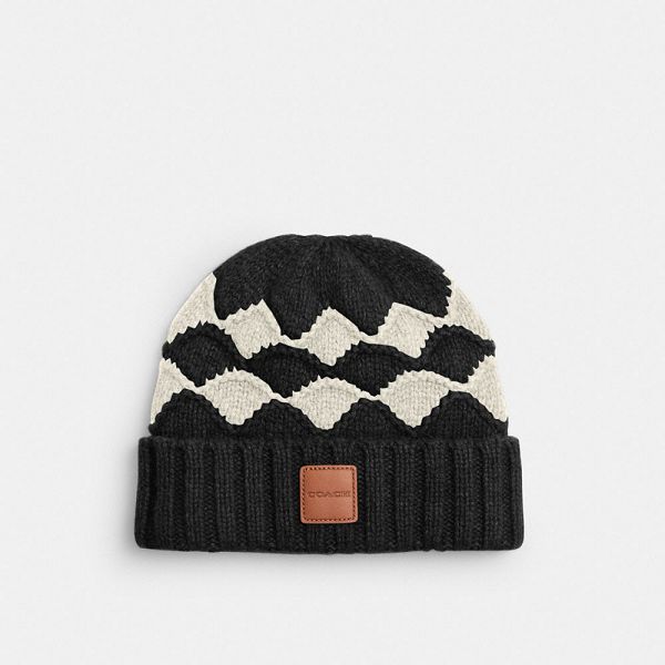 Pánské Čepice Coach Bobble Stripe Černé | 5486092-CZ